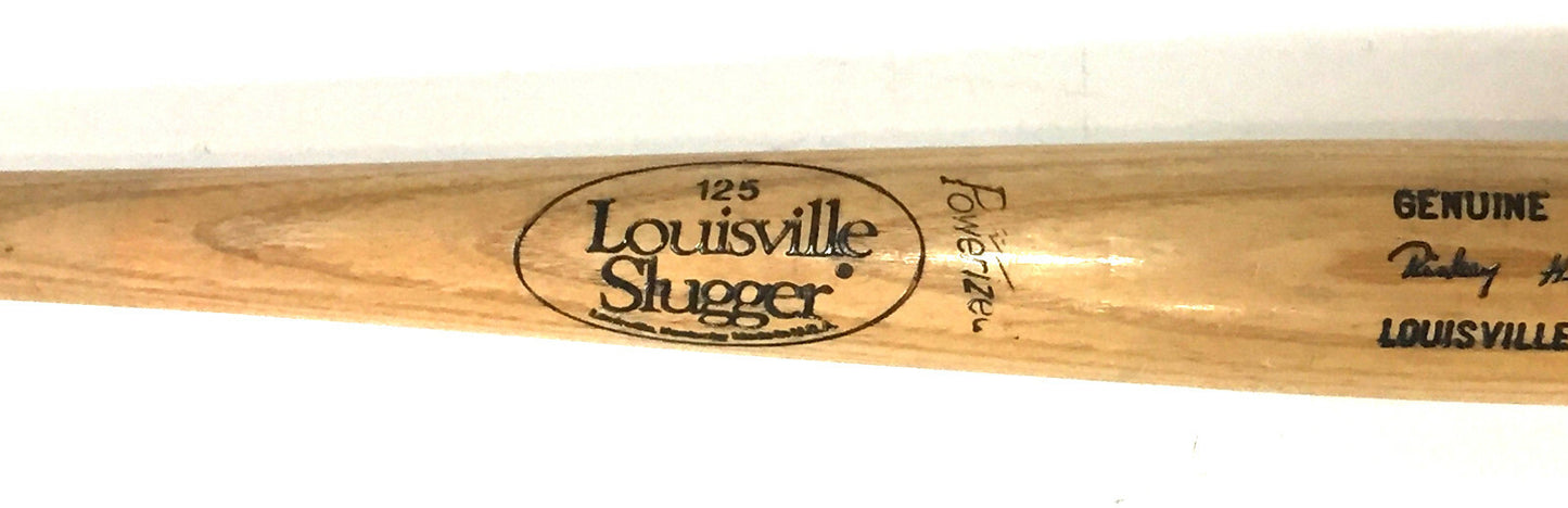 Rickey Henderson Game Used 1985 Yankees H176 LS Baseball Bat Rare PSA LOA