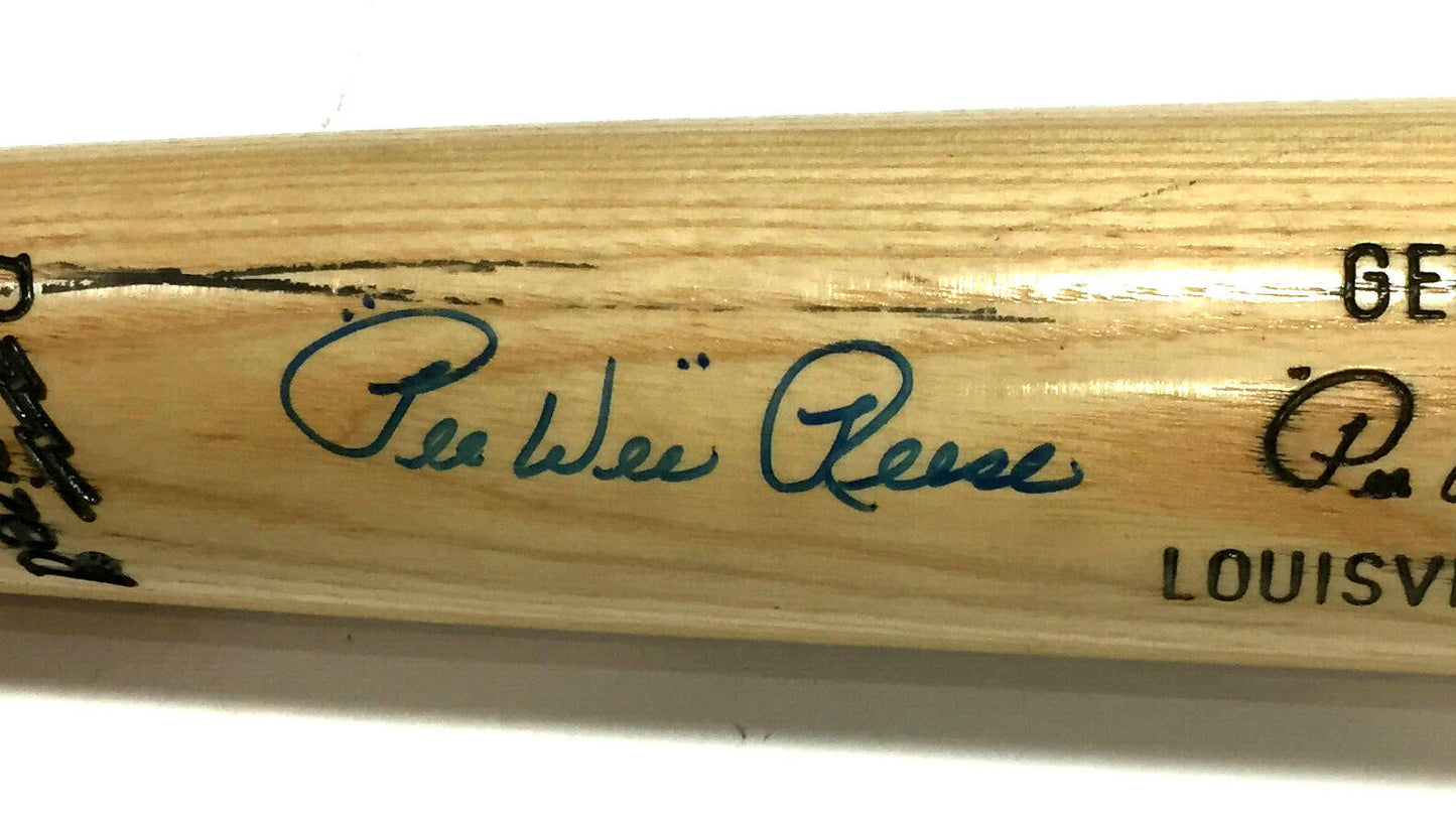 Pee Wee Reese Dodgers Signed Game Model Louisville Slugger BAT HOF AUTOGRAPH PSA