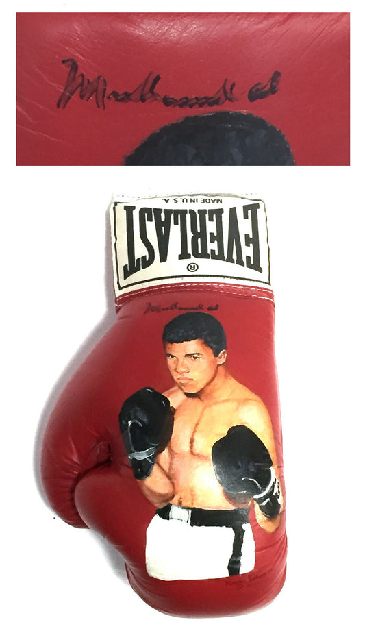 Muhammad Ali Signed Wayne Prokopiak hand Painted Boxing Glove Mint 1/1 Psa Loa