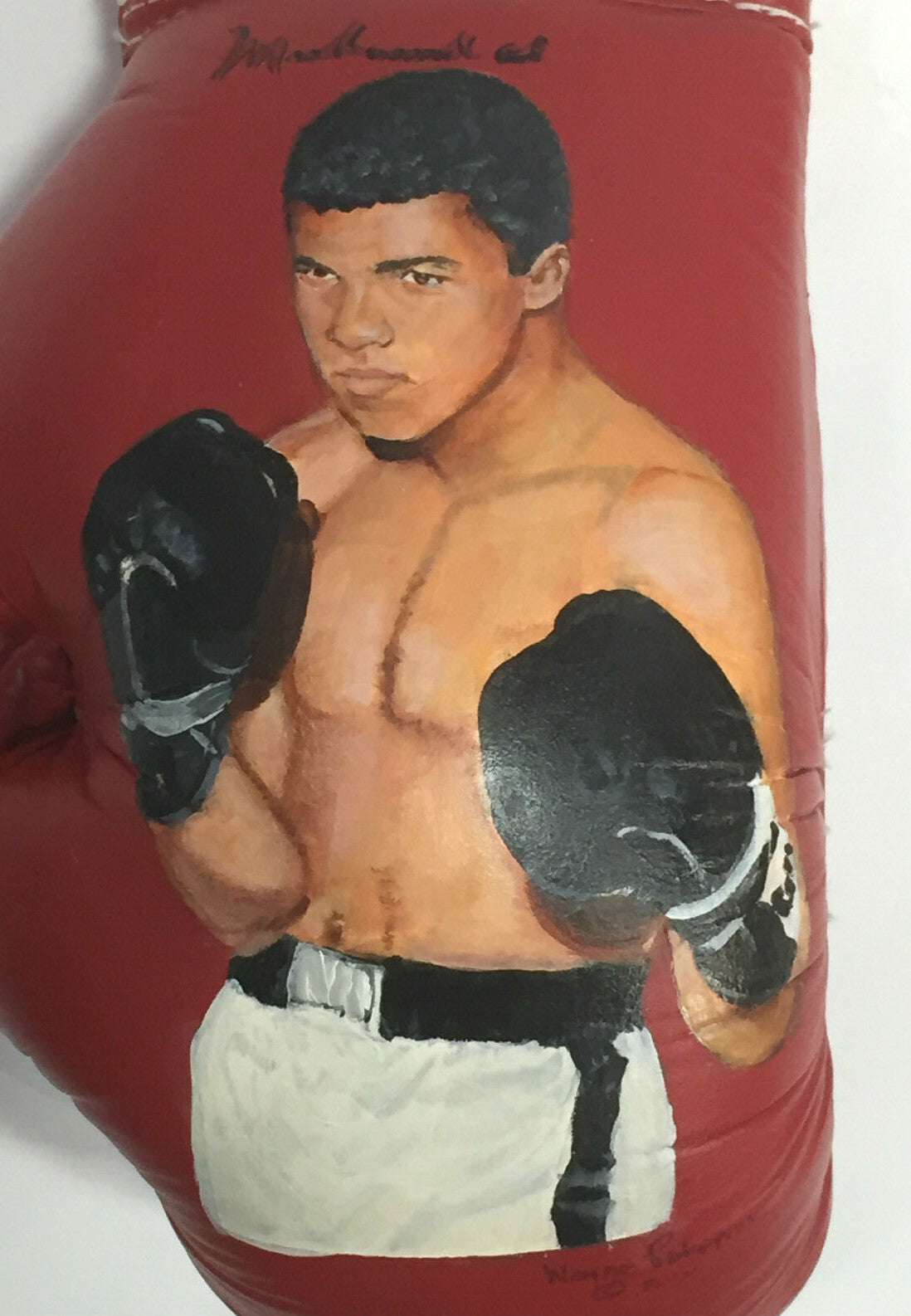 Muhammad Ali Signed Wayne Prokopiak hand Painted Boxing Glove Mint 1/1 Psa Loa