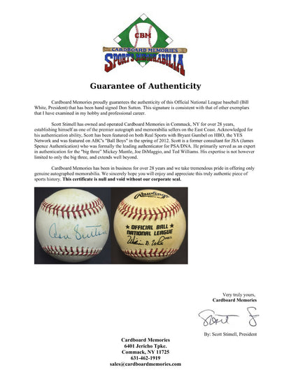 Don Sutton Dodgers Signed Official NL Baseball Autograph HOF CBM COA