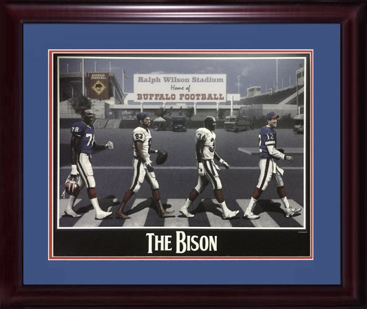 Buffalo Bills 16x20 framed Bison photo Jim Kelly Bruce Smith Thurman Thomas Reed