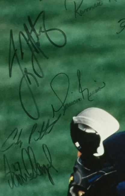 1998 Yankees Signed David Wells Baseball PG Photo framed 23 Auto Jeter Steiner