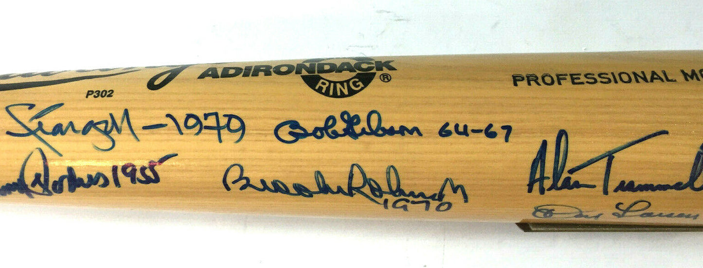 World Series MVP Signed 10 Auto Bat Frank Robinson Bob Gibson Reggie Jackson COA