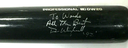 Dave Winfield Signed Game Used 1992 Cooper Bat Blue Jays To Duane Ward Auto COA