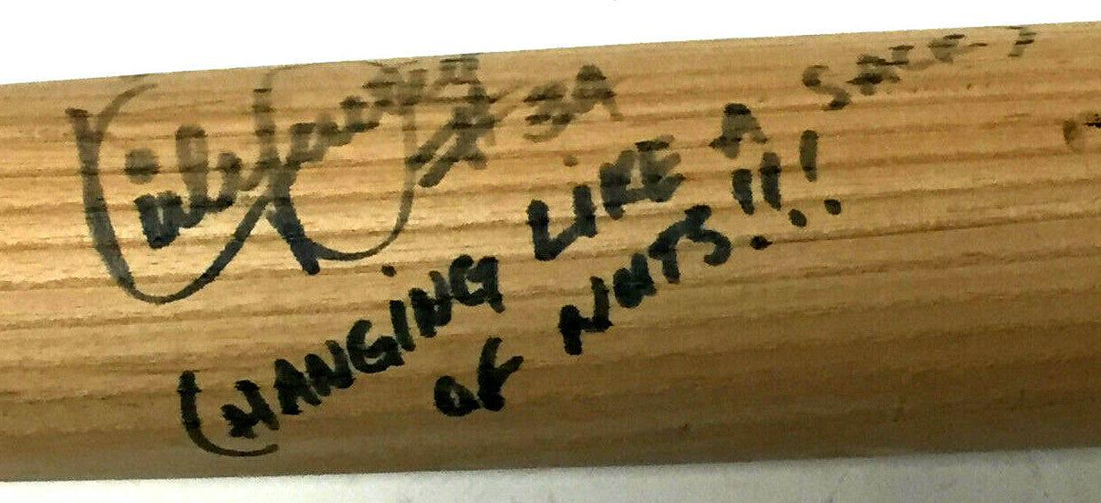 Kirby Puckett Signed Game Used Bat P339 Hanging Like a Sack of Nuts Auto PSA Coa
