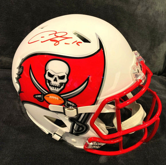 Chris Godwin Signed Buccaneers Speed Authentic Lunar Helmet Mint Red Auto JSA