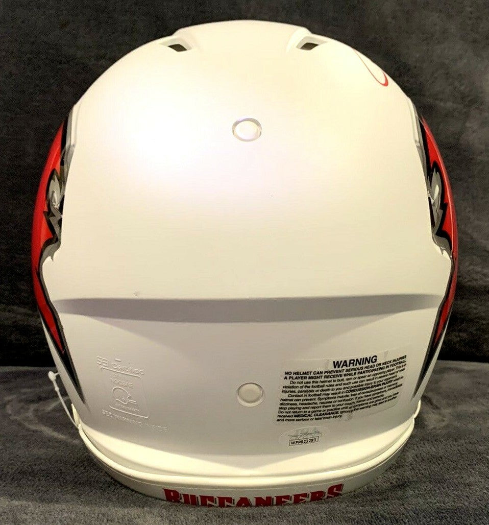 Chris Godwin Signed Buccaneers Speed Authentic Lunar Helmet Mint Red Auto JSA