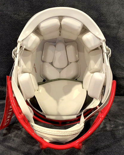 Chris Godwin Signed Buccaneers Speed Authentic Lunar Helmet Mint Red Auto JSA