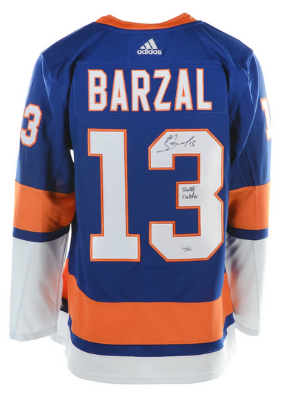 Mathew Barzal Signed Authentic Islanders Jersey INS 2018 Calder Auto Fanatics