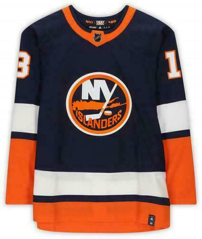 Mathew Barzal Signed Authentic Retro Islanders Jersey Fight Strap auto Fanatics