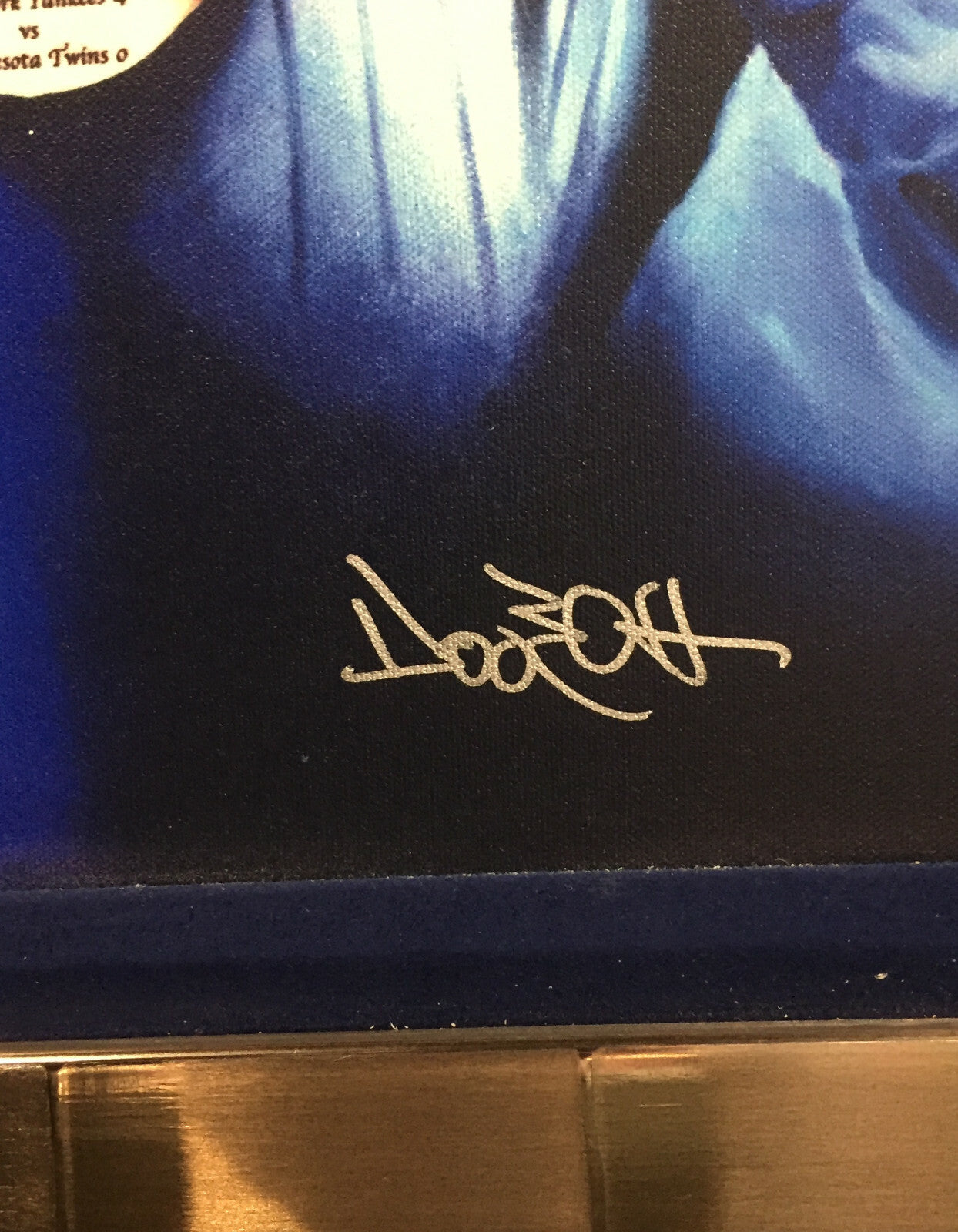 Perfect Game Signed Doo S Oh framed Canvas 10 Auto Sandy Koufax Don Larsen COA