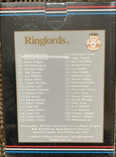 Ringlords Boxing CARD 20 Box Set Case Sealed 40 Cards MUHAMMAD ALI Holyfield Rc