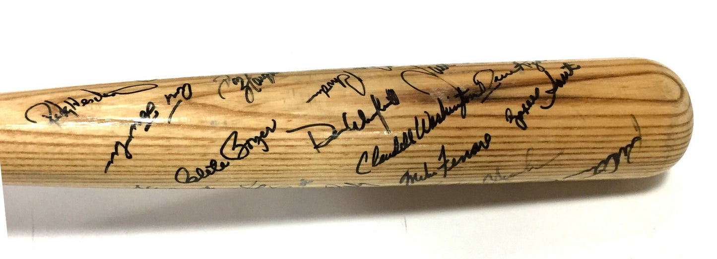 1988 Yankees Team Signed game used Bat Rickey Henderson Don Mattingly Winfield