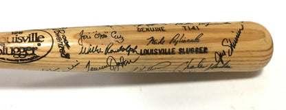 1988 Yankees Team Signed game used Bat Rickey Henderson Don Mattingly Winfield