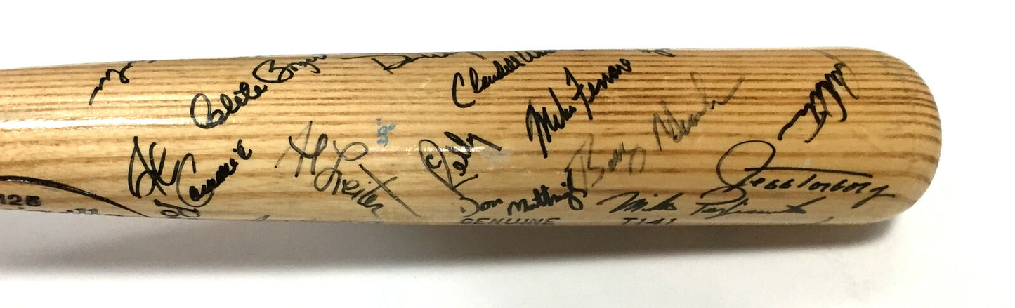 1988 Yankees Team Signed game used Bat Rickey Henderson Don Mattingly Winfield