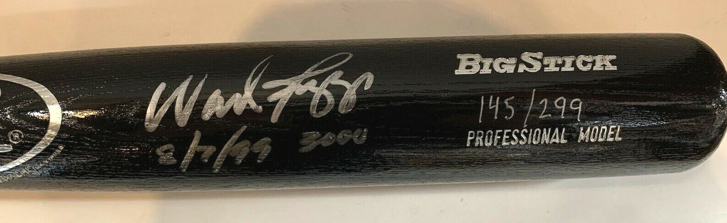 Wade Boggs Signed Big Stick Baseball Bat INS 8/7/99 3000 Hits Autograph COA /299