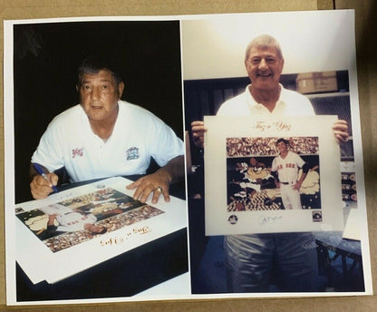 Carl Yastrzemski Red Sox Signed Taz n' Yaz Photo Framed Auto Toon Art COA LE/250