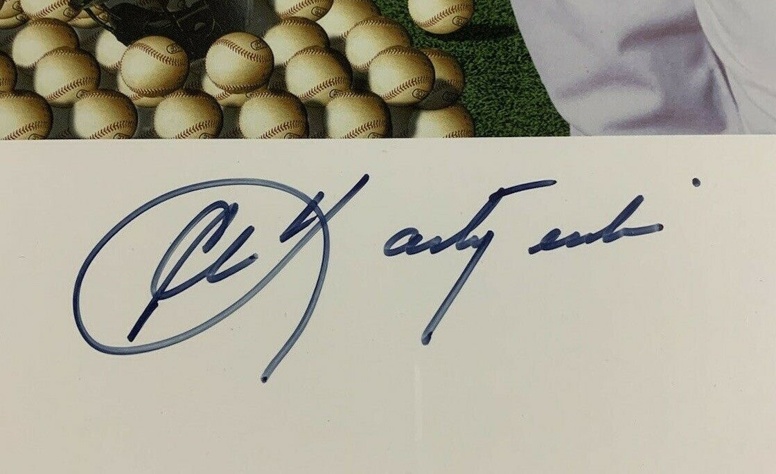 Carl Yastrzemski Red Sox Signed Taz n' Yaz Photo Framed Auto Toon Art COA LE/250