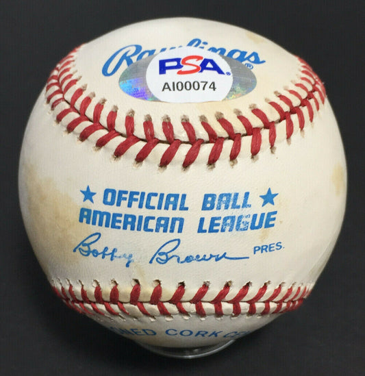 Michael Jordan Bulls Signed Game Used Official AL Baseball Autograph HOF PSA LOA