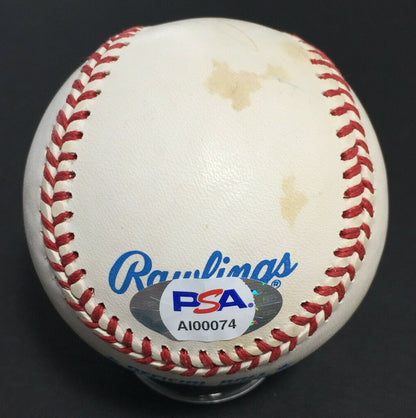 Michael Jordan Bulls Signed Game Used Official AL Baseball Autograph HOF PSA LOA