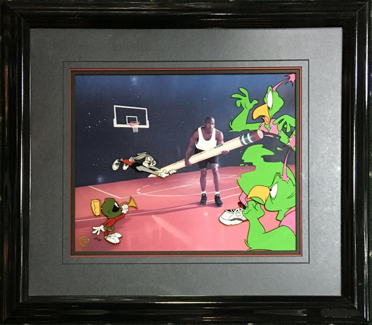 Michael Jordan Warner Bros Great Space Erase Space Jam hand painted cel COA /750