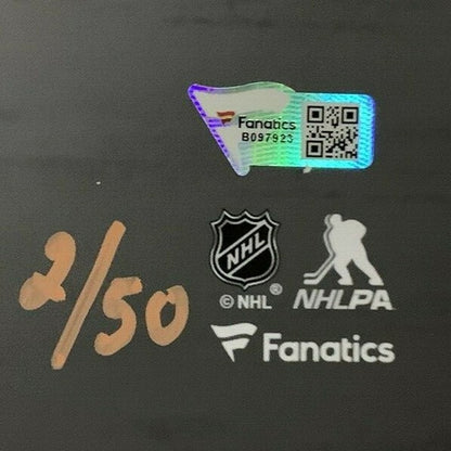 Mathew Barzal Islanders Signed Between Legs Goal 11x14 Photo Framed Fanatics /50
