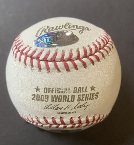 YANKEES CORE 4 SIGNED 2009 Ws Baseball Derek JETER RIVERA Posada   Auto Steiner