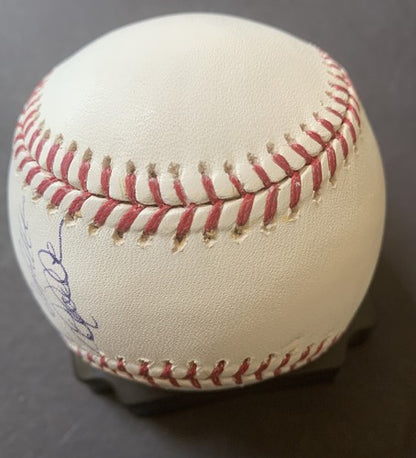 YANKEES CORE 4 SIGNED 2009 Ws Baseball Derek JETER RIVERA Posada   Auto Steiner