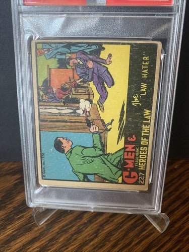 G-Men & Heroes of the Law Hater 1936 High # 227 Gangster Card PSA 3  Nice
