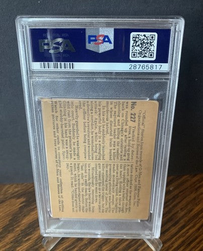 G-Men & Heroes of the Law Hater 1936 High # 227 Gangster Card PSA 3  Nice