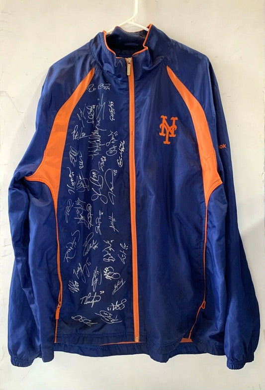 Ny Mets 2019 Team Signed Reebok Jacket 34 Auto jacob deGrom Pete Alonso Coa 1/1