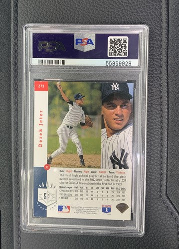 1993 SP Foil Derek Jeter ROOKIE RC #279 PSA 6 Mint Nicer New York Yankees Hof