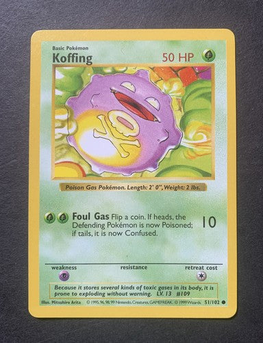 SHADOWLESS Base Set Koffing 51 Diglett 47 Drowzee 49 1999 Rare Pokemon Nm 3 Card