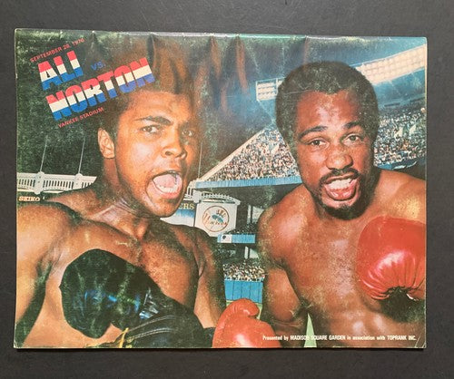 Muhammad Ali vs Ken Norton boxing Program 1976 Yankee Stadium 1st Event Original