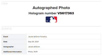 Jacob DeGrom Signed 11x14 Spotlight Photo framed Mets coin auto Fanatics COA CY