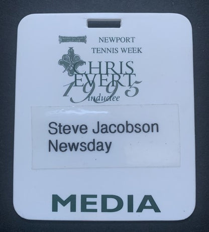 1995 Chris  Evert Original 1995 Hof Induction Press Media Pass Ticket MInt