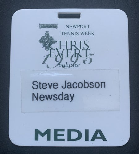 1995 Chris  Evert Original 1995 Hof Induction Press Media Pass Ticket MInt
