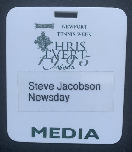 1995 Chris  Evert Original 1995 Hof Induction Press Media Pass Ticket MInt