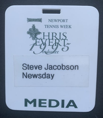 1995 Chris  Evert Original 1995 Hof Induction Press Media Pass Ticket MInt