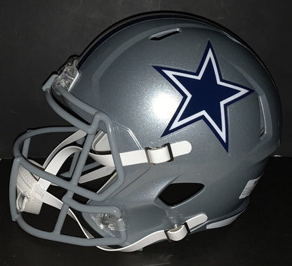 Dak Prescott Amari Cooper Dual Signed Cowboys Speed Rep FS Helmet auto JSA BAS