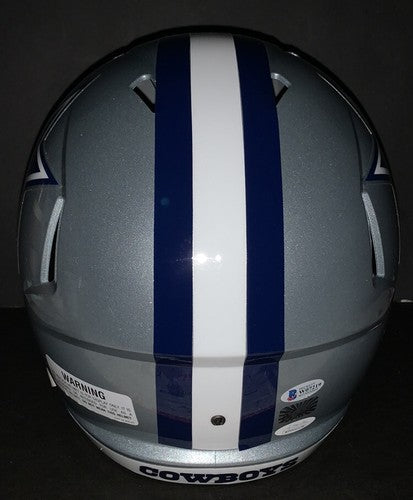 Dak Prescott Amari Cooper Dual Signed Cowboys Speed Rep FS Helmet auto JSA BAS