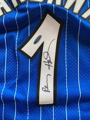 Penny Hardaway signed 1995 96 + 4 Pro Cut Orlando Magic Champion Jersey Auto UDA