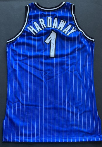 Penny Hardaway signed 1995 96 + 4 Pro Cut Orlando Magic Champion Jersey Auto UDA