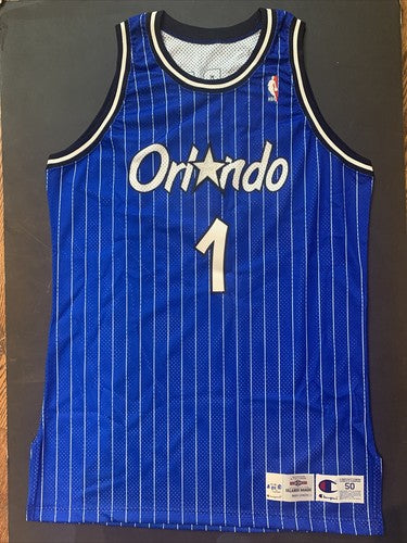 Penny Hardaway signed 1995 96 + 4 Pro Cut Orlando Magic Champion Jersey Auto UDA
