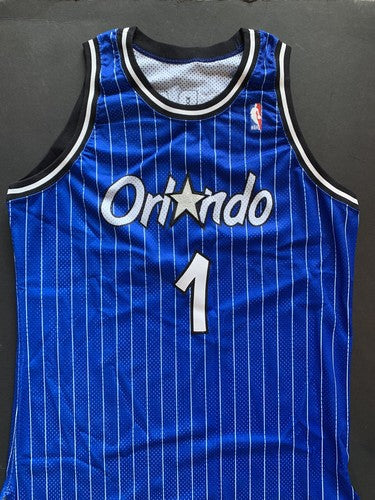 Penny Hardaway signed 1995 96 + 4 Pro Cut Orlando Magic Champion Jersey Auto UDA