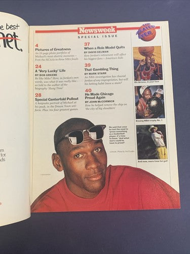 1993 Newsweek Magazine Michael Jordan Greatest Ever Collector's Issue No Label
