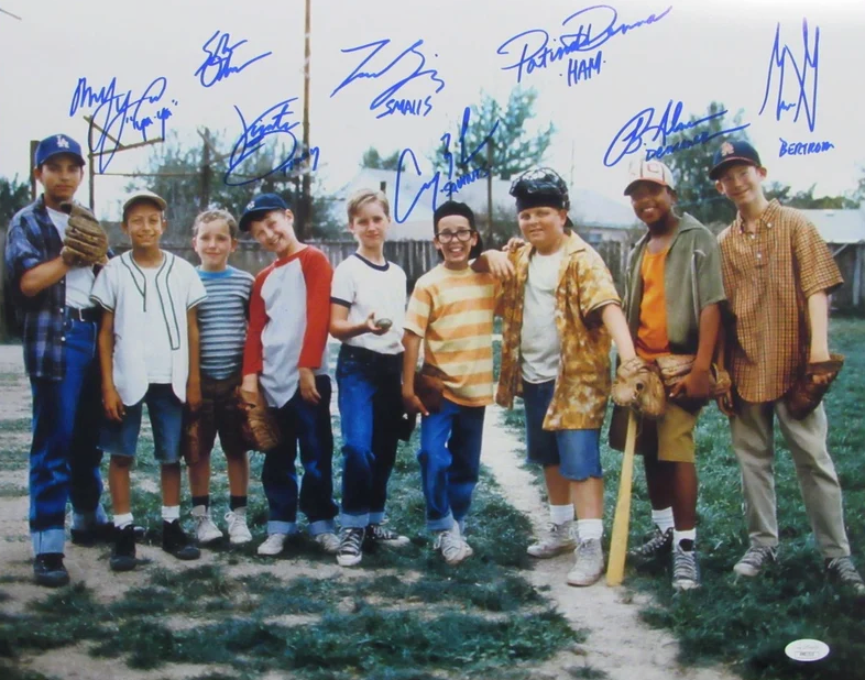 THE SANDLOT Movie Cast Signed 16x20 Photo Framed 8 Autograph Smalls Ham JSA COA