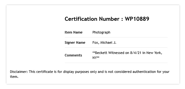 Michael J Fox signed 16x20 Back to the Future photo framed Autograph BAS COA