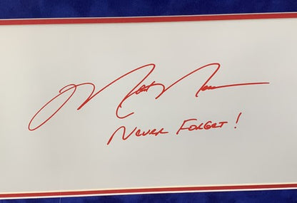 Mark Messier Signed 9/11 Helmet Photo RANGERS INS Never Forget Framed STEINER